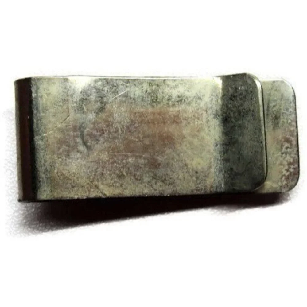 Money Clip Euclid Scraper Dirt Mover Stainless Steel Wallet Vintage Silver Tone